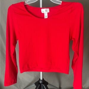 Just Be Vibrant Red Long Sleeve Top